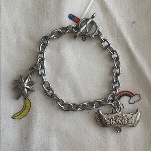 Nerf Revelle Charm Bracelet 8” Metal, Heavy, Why do I Have This? Salvage Parts?